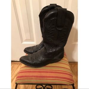 Black Vintage Cowboy Boots
